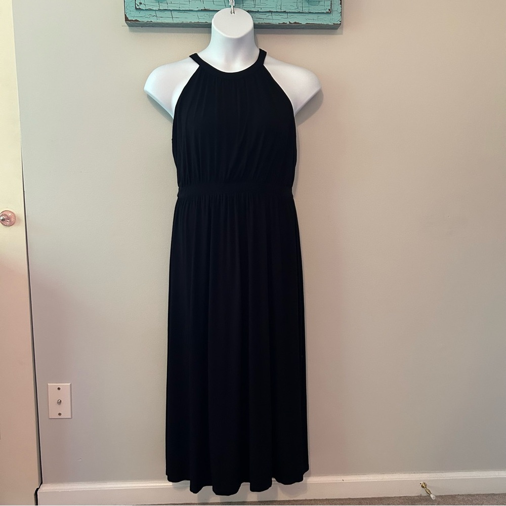Cynthia Rowley black knit long dress, dress it up, dress it down! Size L, EUC